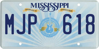 MS license plate MJP618