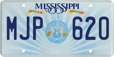 MS license plate MJP620