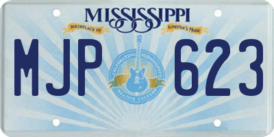MS license plate MJP623