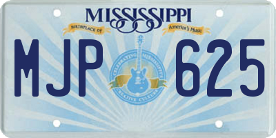 MS license plate MJP625