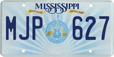 MS license plate MJP627
