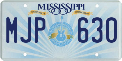 MS license plate MJP630
