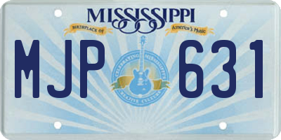 MS license plate MJP631