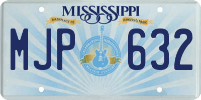 MS license plate MJP632