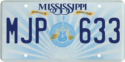 MS license plate MJP633