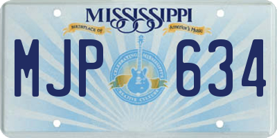 MS license plate MJP634