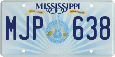MS license plate MJP638