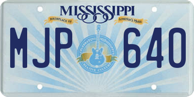 MS license plate MJP640