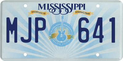 MS license plate MJP641