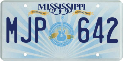 MS license plate MJP642