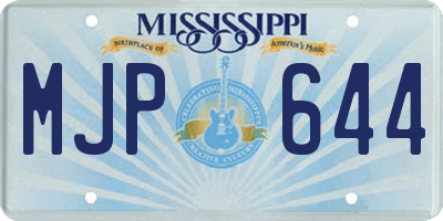 MS license plate MJP644