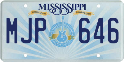 MS license plate MJP646