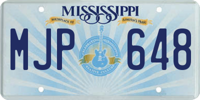MS license plate MJP648