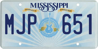MS license plate MJP651
