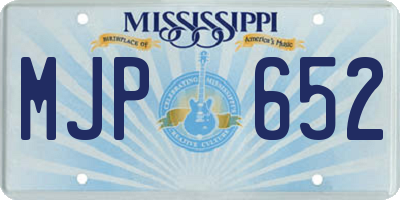 MS license plate MJP652