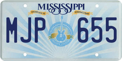 MS license plate MJP655