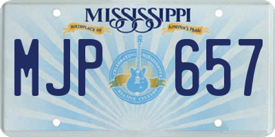 MS license plate MJP657