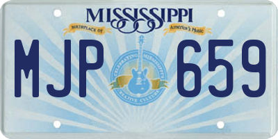 MS license plate MJP659