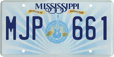 MS license plate MJP661