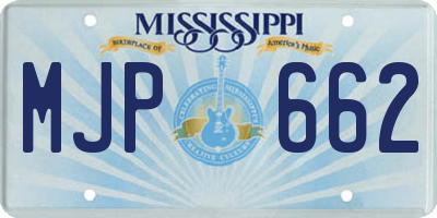 MS license plate MJP662