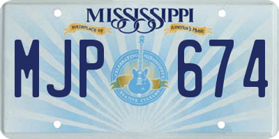 MS license plate MJP674