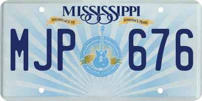 MS license plate MJP676