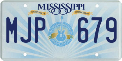 MS license plate MJP679