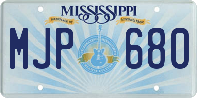 MS license plate MJP680