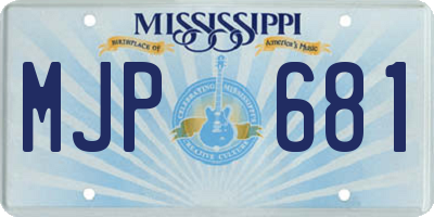 MS license plate MJP681