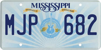 MS license plate MJP682