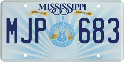 MS license plate MJP683