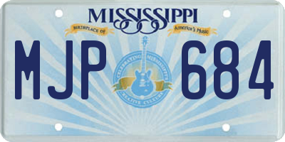 MS license plate MJP684