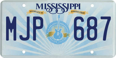 MS license plate MJP687