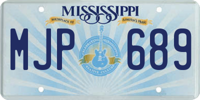 MS license plate MJP689