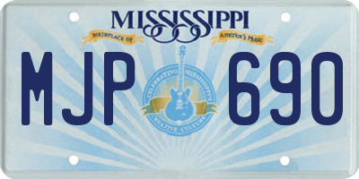 MS license plate MJP690