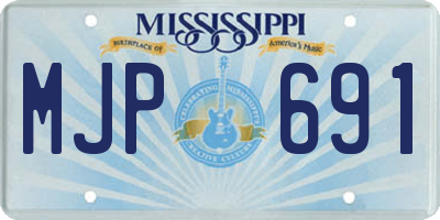 MS license plate MJP691