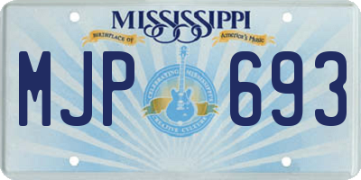 MS license plate MJP693