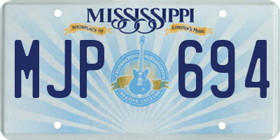MS license plate MJP694