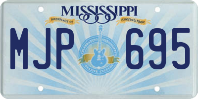 MS license plate MJP695