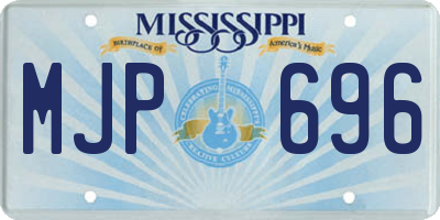 MS license plate MJP696