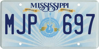 MS license plate MJP697