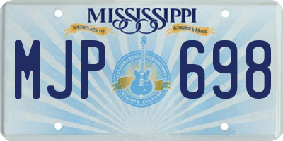 MS license plate MJP698