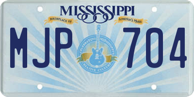 MS license plate MJP704