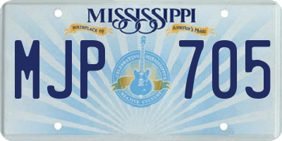 MS license plate MJP705