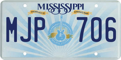 MS license plate MJP706