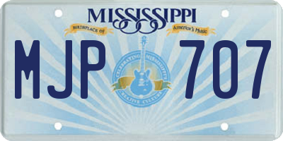 MS license plate MJP707