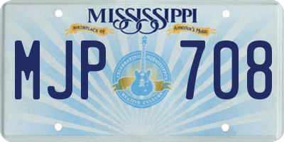 MS license plate MJP708