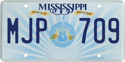 MS license plate MJP709