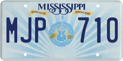 MS license plate MJP710
