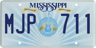MS license plate MJP711